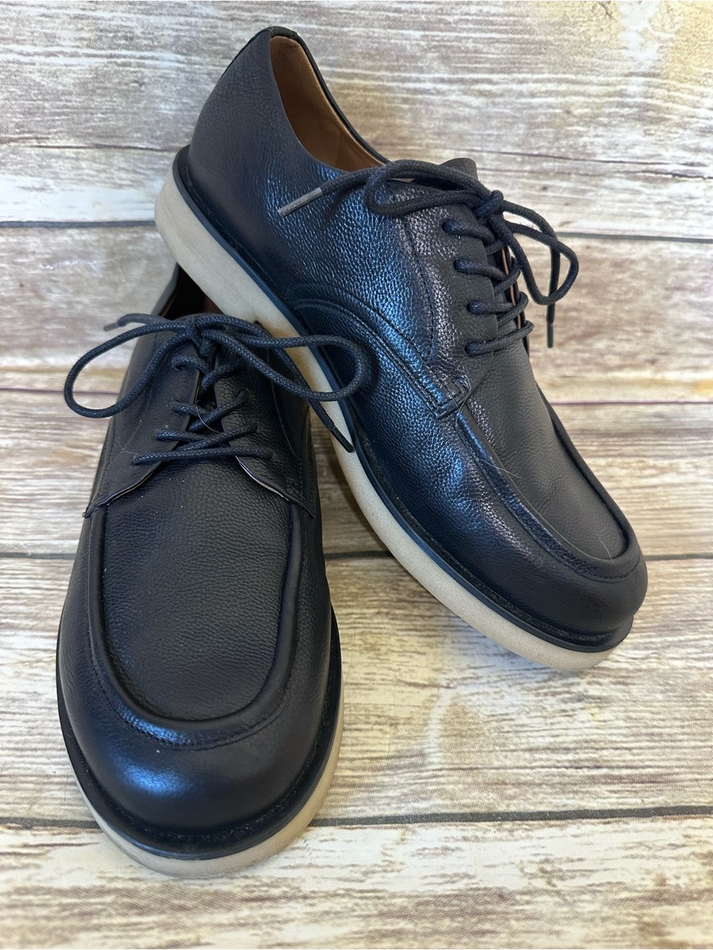 12Storeez black lace up derby shoe size 8